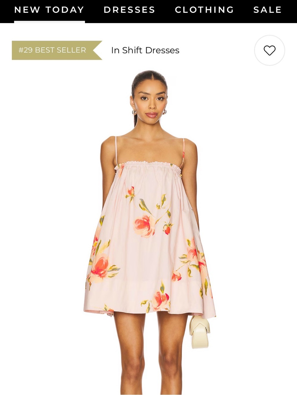 Lovers + Friends Blush Pink Floral Spaghetti-Strap Shift Dress